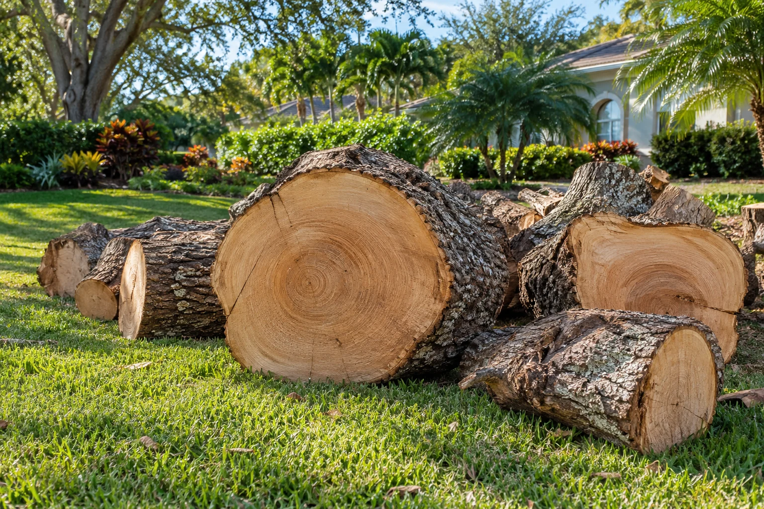 Tree Removal in a Florida residential landscape